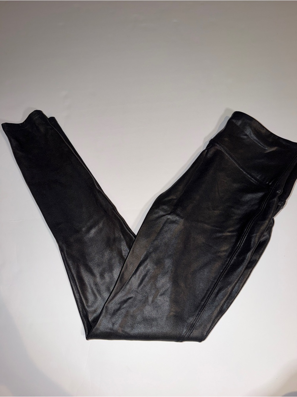 SPANX Black Leggings with Red Branding Tag - Picture 1 of 4